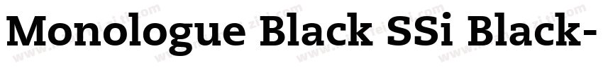 Monologue Black SSi Black字体转换